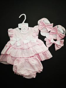 Pink Dotty Dress Outfit 0m - 9 months READY TO POST