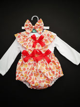 Load image into Gallery viewer, Halloween/Christmas/Valentines Prinny Bloomer 3 piece Outfit Newborn -24 months