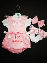 Load image into Gallery viewer, Personalised Handmade Romper Outfit 0m - 24 months CREATE your own text