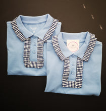 Load image into Gallery viewer, Two Coloured Gingham Polo Shirts 2 years - 13 years ( read description below)