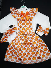 Load image into Gallery viewer, Halloween Prinny Square Dress 4 piece Outfit Newborn -5 years