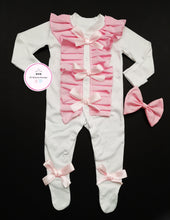 Load image into Gallery viewer, Plainy Bow Sleepsuit 0m - 18 months