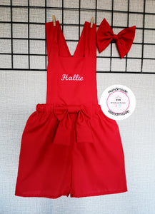 Plain Personalised Playsuit Outfit 0m - 10 years