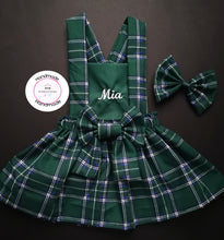 Load image into Gallery viewer, Green Tartan Personalised Dress Outfit 8-9 years