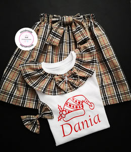 Christmas Skirt Whole Outfit Newborn -10 years