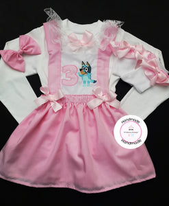 Bluey Dress Birthday Outfit 0m -5 years