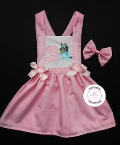 Bluey Dress Birthday Outfit 0m -5 years