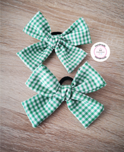 Load image into Gallery viewer, Gingham Pigtail Bow (clip) 3.5 inch