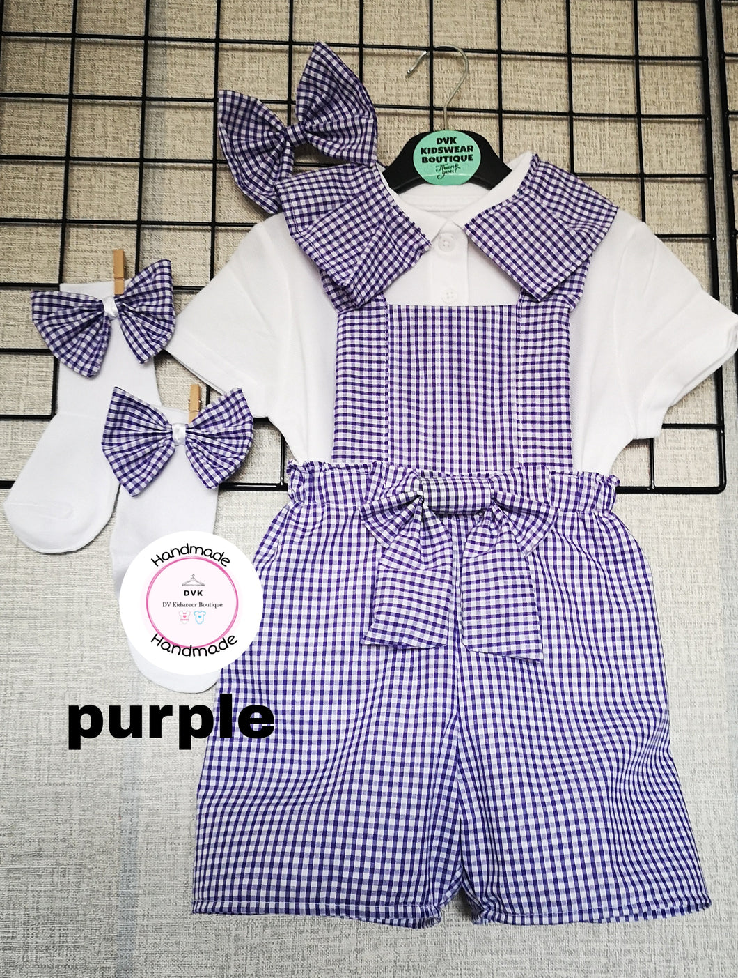 Gingham Playsuit Uniform Outfit 2 years - 10 years