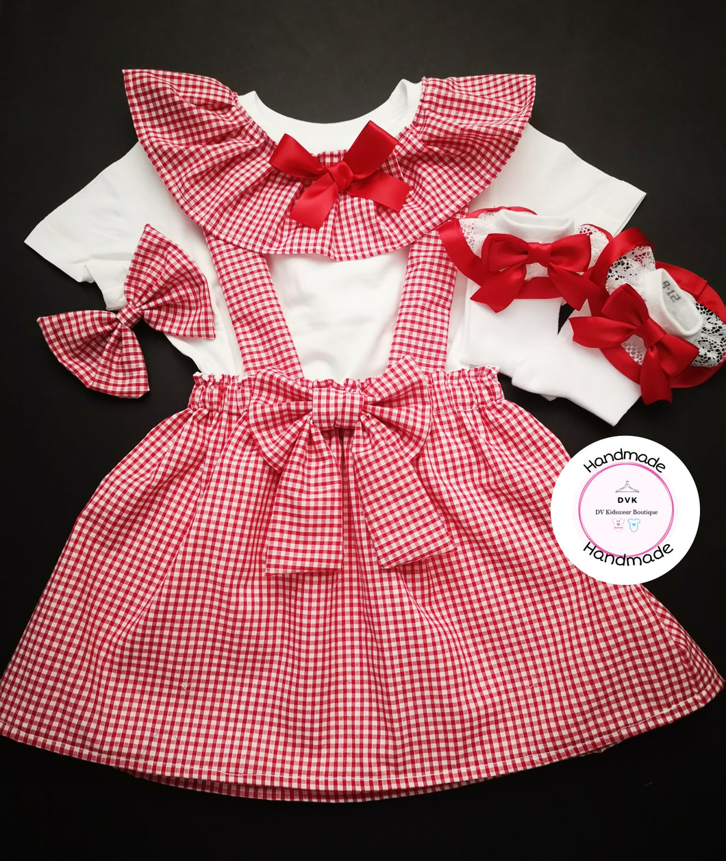 Gingham Two Strap Dress Outfit Newborn - 10 years