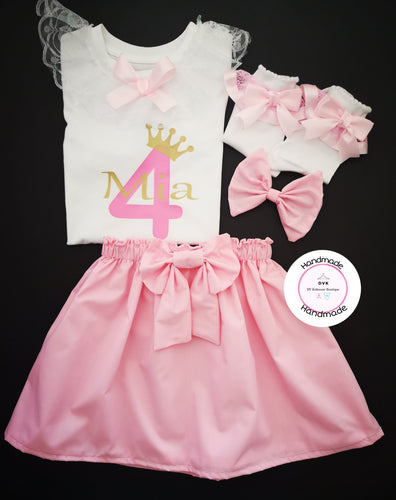 Birthday Plain Crown Whole Outfit 6m -10 years