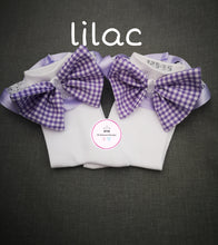 Load image into Gallery viewer, Gingham Lace Ankle Bow Sock 0m - 13 years