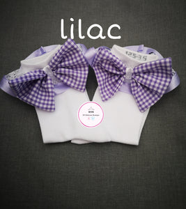 Gingham Lace Ankle Bow Sock 0m - 13 years