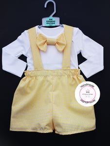 Gingham Dungaree Whole Outfit Newborn - 5 years