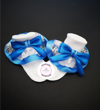 Load image into Gallery viewer, Frilly Lace Satin Bow Sock 0m - 13 years