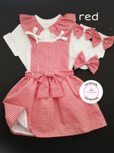 Load image into Gallery viewer, Gingham Pinafore Dress School Uniform Outfit 2 years - 13 years