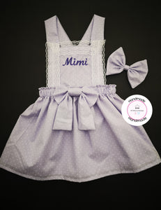 Dotty Pinafore Dress Personalised Outfit 0m -10 years