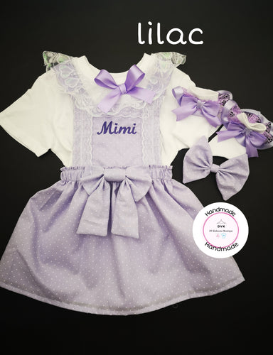 Dotty Pinafore Dress Personalised Outfit 0m -10 years