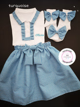 Load image into Gallery viewer, Gingham Personalised Skirts Uniform Outfit 2 years - 13 years