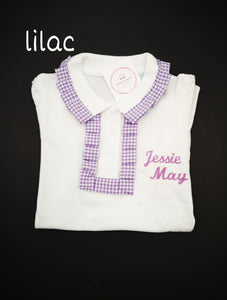 Gingham School Polo Top 2 years - 13 years