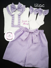 Load image into Gallery viewer, Gingham Personalised Short Uniform Outfit 2 years - 13 years