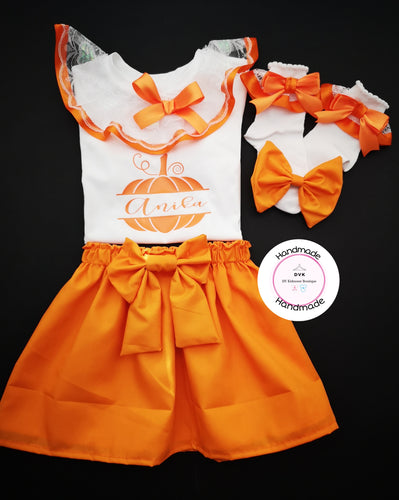 Plain Pumpkin Whole Outfit Newborn -10 years