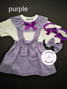 Gingham Two Strap Dress Outfit Newborn - 10 years