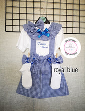 Load image into Gallery viewer, Gingham Pinafore Personalised Dress Outfit 0m - 10 years