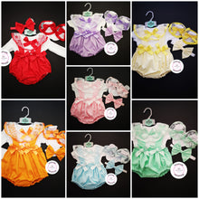 Load image into Gallery viewer, Plain Pinafore Bloomer Outfit Newborn -24 months