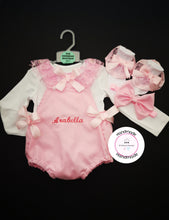 Load image into Gallery viewer, Plain Romper Outfit with Child Name 0m - 24 months