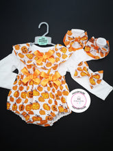 Load image into Gallery viewer, Halloween Pinafore Bloomer Outfit Newborn -24 months