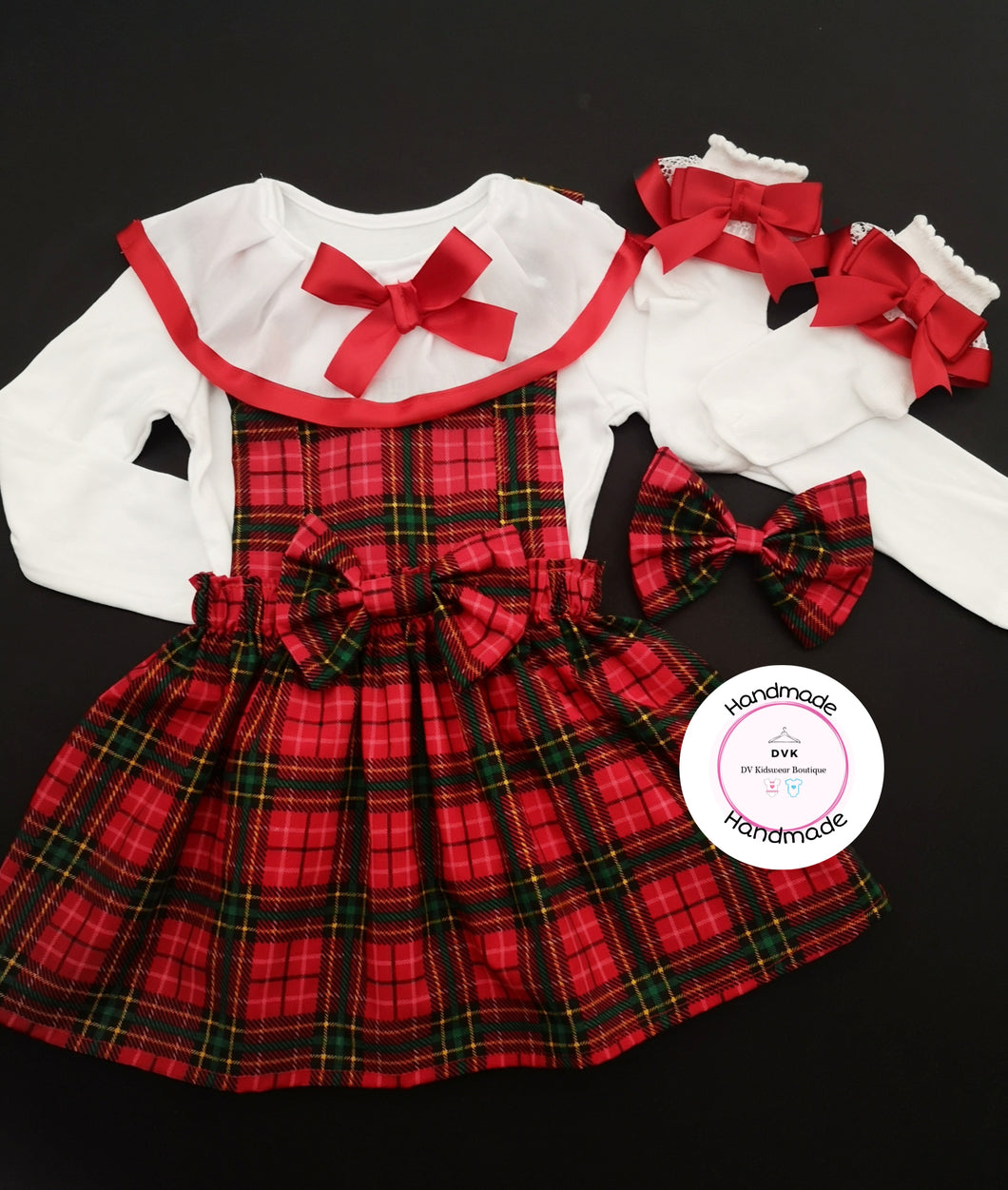 Red Tartan Dress Outfit 0M - 10 years