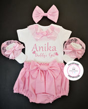 Load image into Gallery viewer, Personalised Bloomer Whole Outfit 0m-2 years ( create your own text )