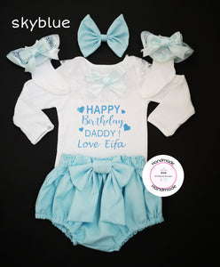 Personalised Bloomer Whole Outfit 0m-2 years ( create your own text )