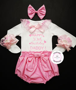 Personalised Bloomer Whole Outfit 0m-2 years ( create your own text )