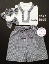 Load image into Gallery viewer, Gingham Personalised Short Uniform Outfit 2 years - 13 years