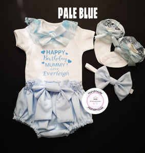 Personalised Bloomer Whole Outfit 0m-2 years ( create your own text )