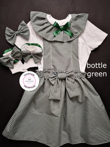 Gingham Pinafore Square Dress Whole Outfit 0m - 10 years