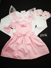 Load image into Gallery viewer, Plain Pinafore Personalised Dress Outfit 0m - 10 years