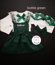 Load image into Gallery viewer, Plain Pinafore Personalised Dress Outfit 12m - 10 years