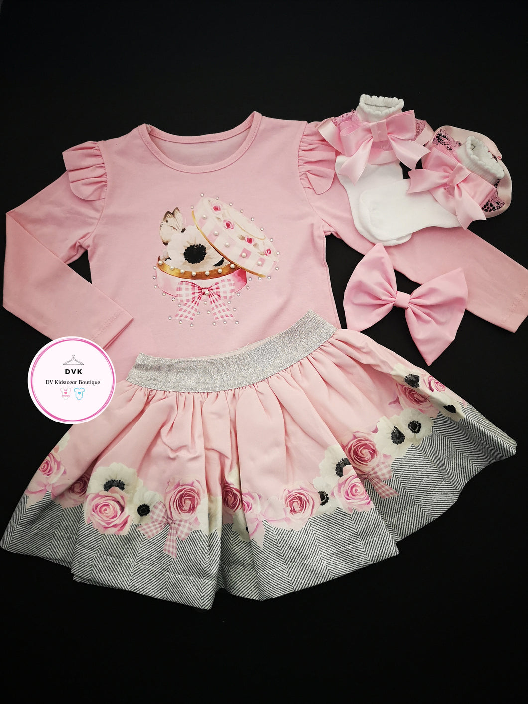 Neon Skirt 4 piece Outfit 1-3 years TRUE Size (READY TO POST)