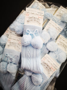 Pompom Knee Length Sock