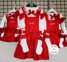 Load image into Gallery viewer, Plain Pinafore Personalised Dress Outfit 12m - 10 years