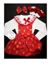Load image into Gallery viewer, Halloween/Christmas/Valentines Prinny Square Dress 4 piece Outfit Newborn -5 years