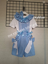 Load image into Gallery viewer, Gingham Frilly Bows Playsuit Outfit 12m - 5 years