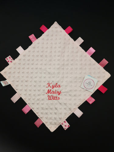 Personalised Pink Taggie