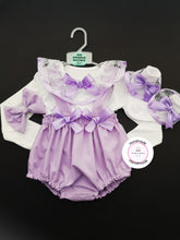 Load image into Gallery viewer, Plain Pinafore Bloomer 4 piece Outfit Newborn -24 months