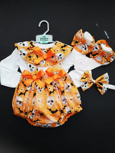 Halloween Pinafore Bloomer Outfit Newborn -24 months