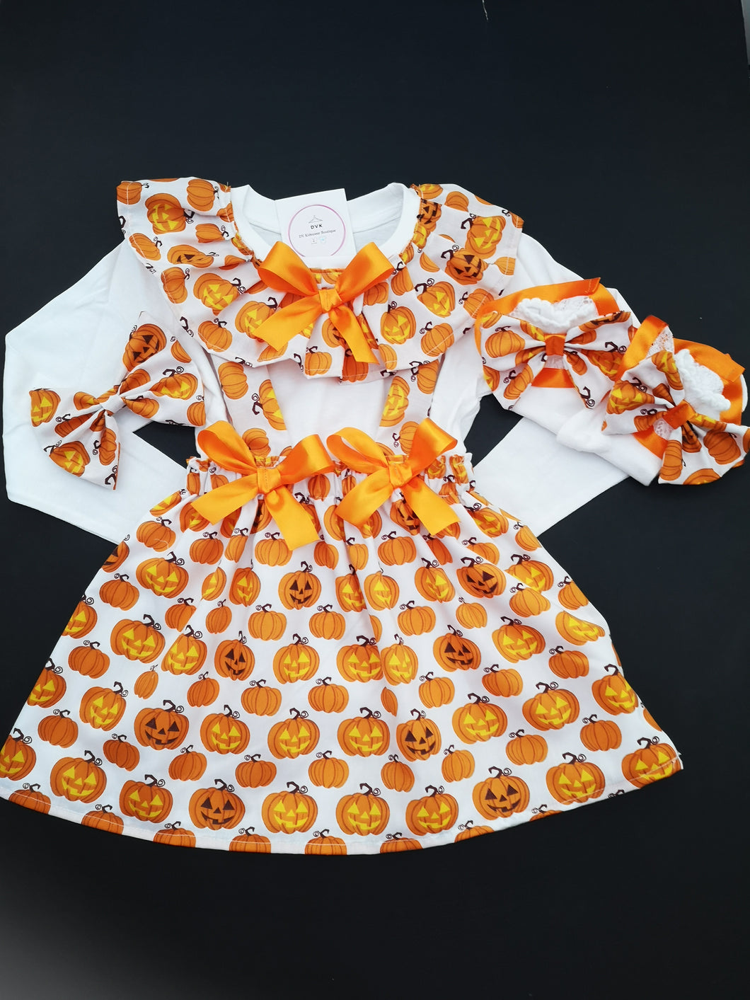 Halloween Prinny Two Strap Dress 4 piece Outfit Newborn -5 years