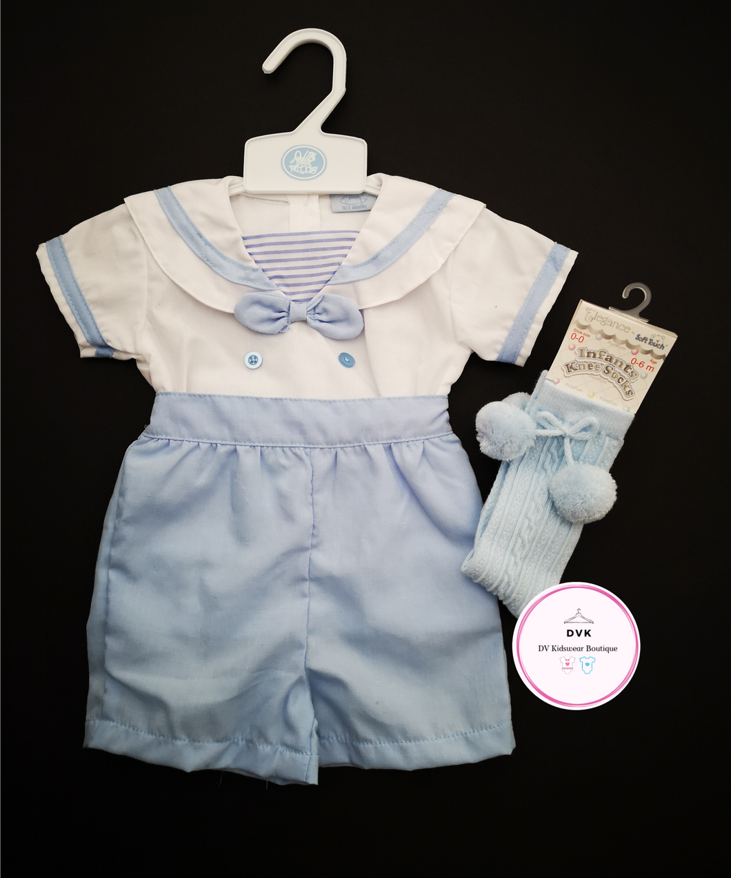 Blue Baby Sailor Outfit 0m-9 months READY TO POST